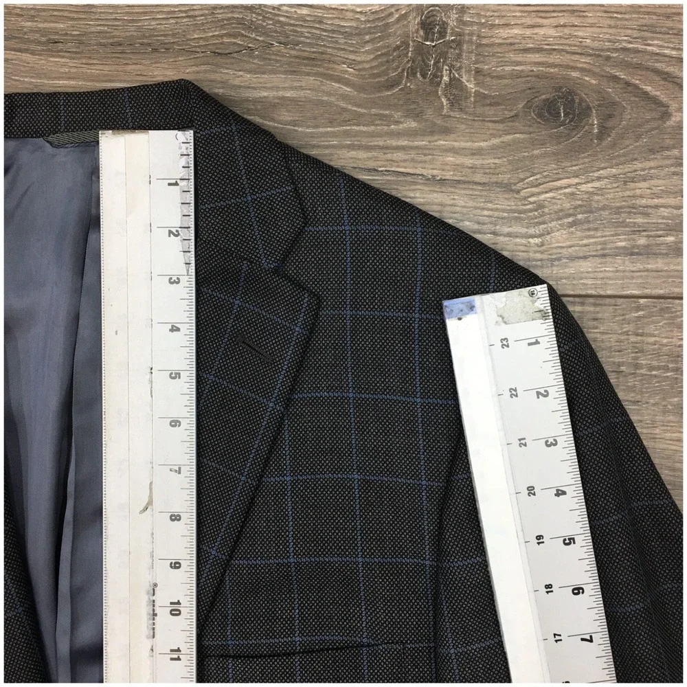 TOM JAMES Men Bespoke Blazer Sport Coat Casual Jacket Size 42L Classic Wool Suit